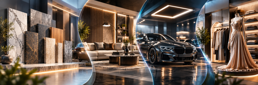 ShowroomOS Digital Showroom Platform - Materials, Furniture, Automotive, Fashion